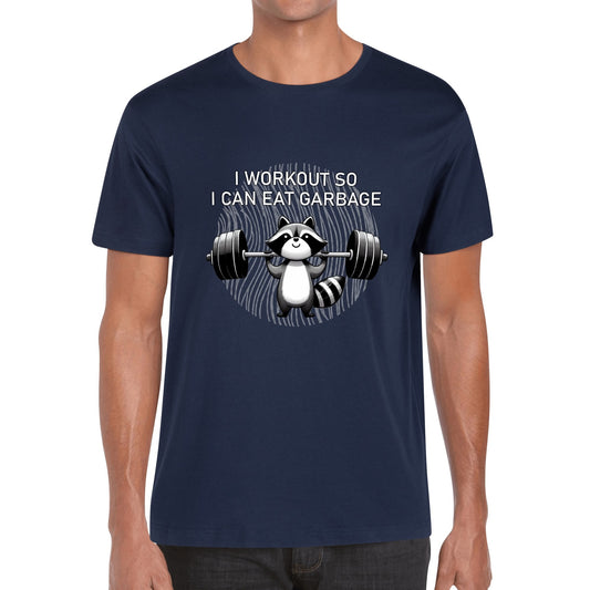 I Work Out So I Can Eat Garbage | Men's 100% Soft Cotton T-Shirt - Comfortable & Fun