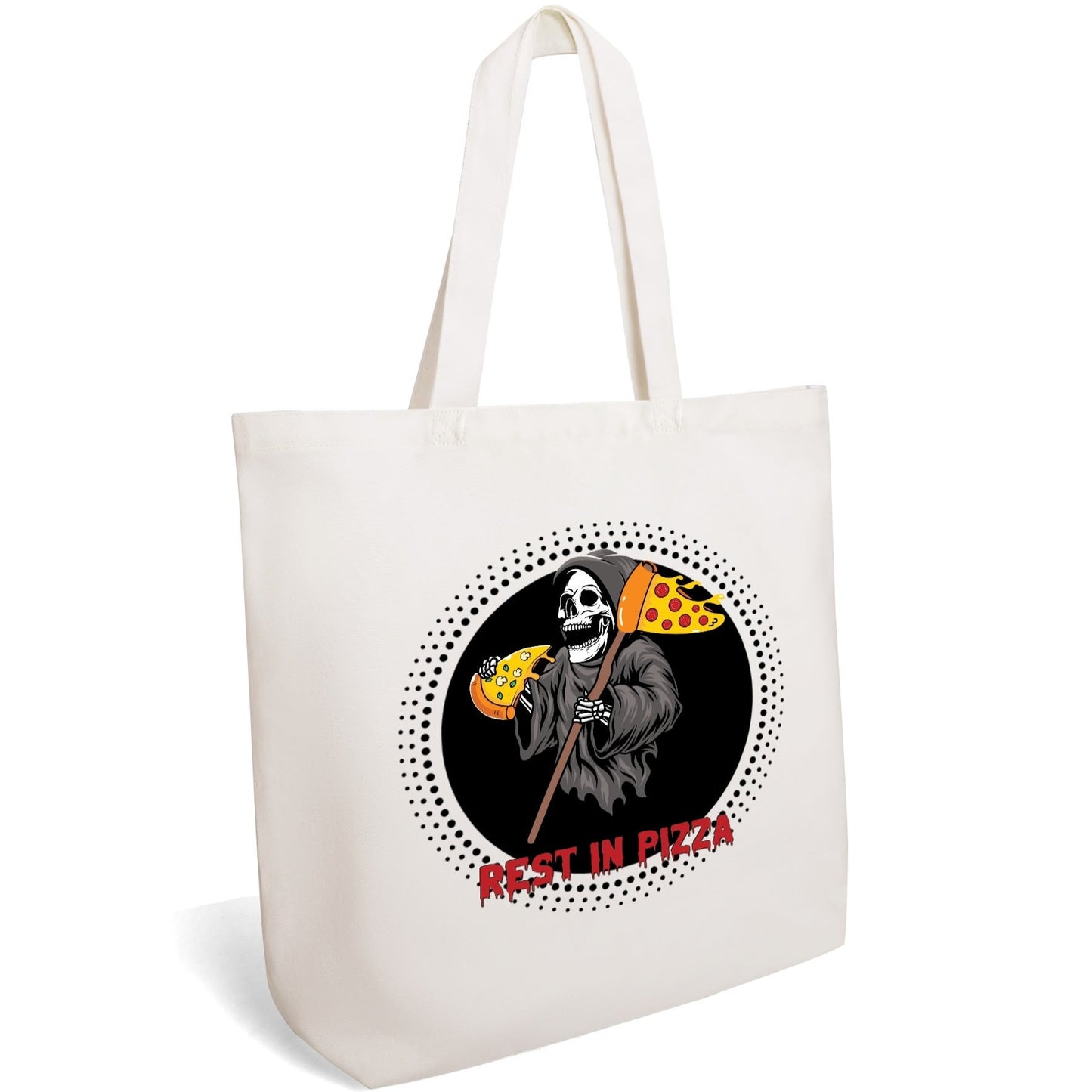 Rest In Pizza | 100% Cotton Eco-Friendly Tote Bag - Pizza Lovin' Fun!