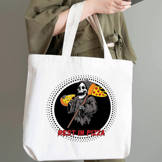 Rest In Pizza | 100% Cotton Eco-Friendly Tote Bag - Pizza Lovin' Fun!