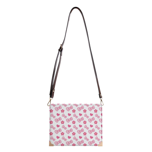 Pink Bows | Crossbody Bible Bag - Hands-Free Book Carrier - Youthful & Fresh