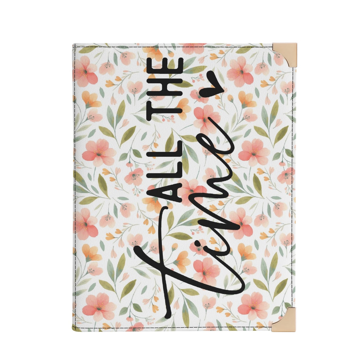 God Is Good, All The Time | Crossbody Bible Bag - Hands-Free Book Carrier - Peachy Flowers