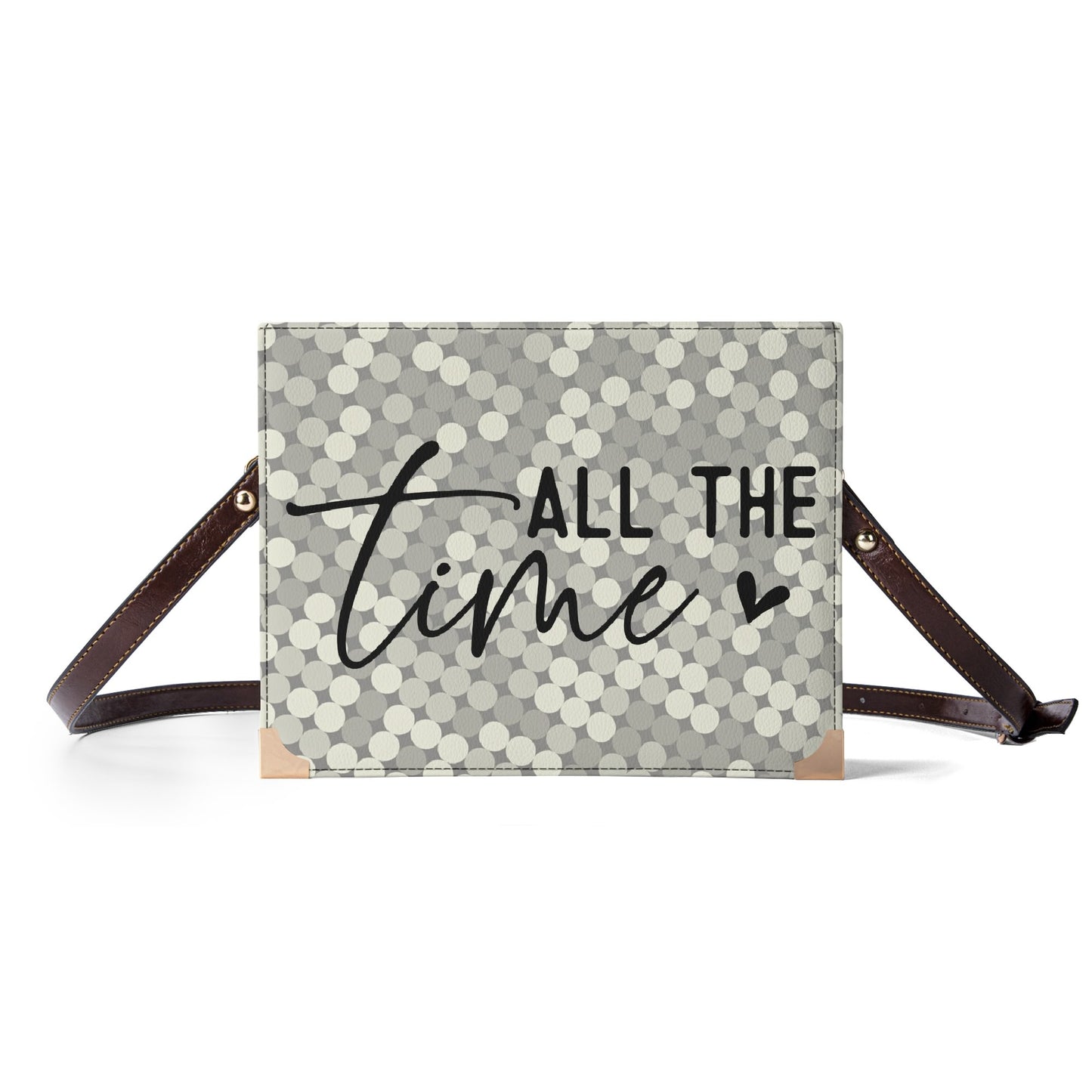 God Is Good, All The Time | Crossbody Bible Bag - Hands-Free Book Carrier - Masculine Dots
