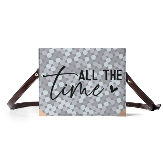 God Is Good, All The Time | Crossbody Bible Bag - Hands-Free Book Carrier - Masculine Dots