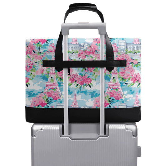 Le printemps à Paris | Faux Leather Briefcase | Business Laptop Bag – Classic, Durable, Water-Resistant - Springtime in Paris