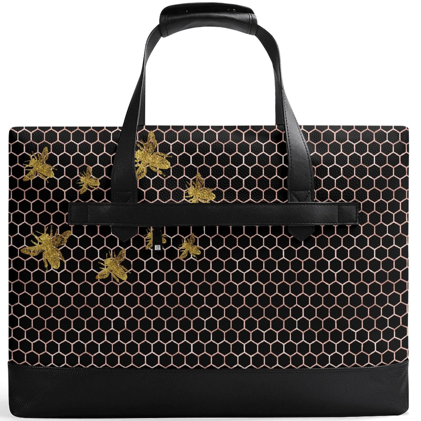 Queen Bee | Faux Leather Briefcase | Business Laptop Bag – Classic, Durable, Water-Resistant