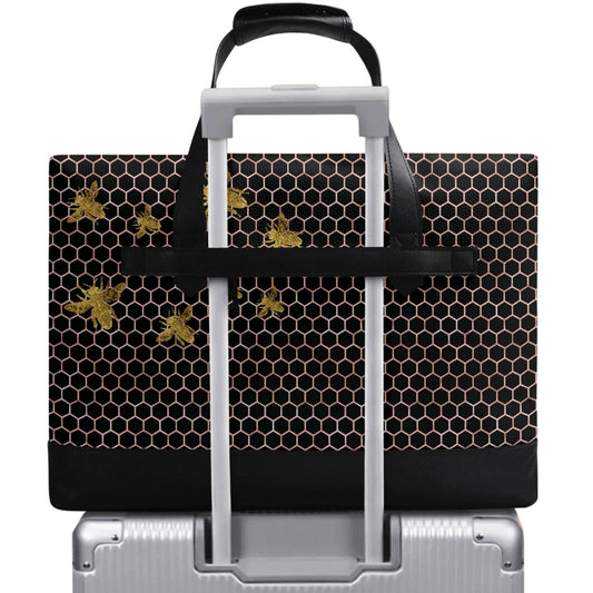 Queen Bee | Faux Leather Briefcase | Business Laptop Bag – Classic, Durable, Water-Resistant