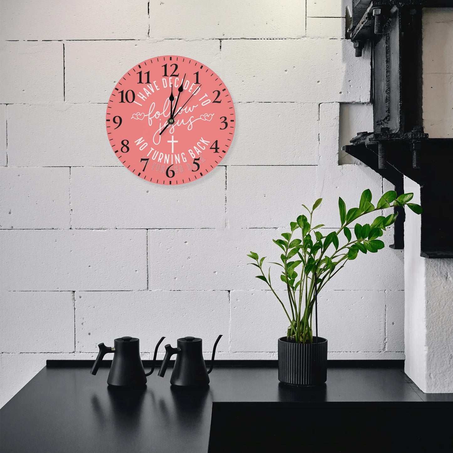 Follow Jesus | Wall Clock Decoration - Clear & Crisp Time Telling