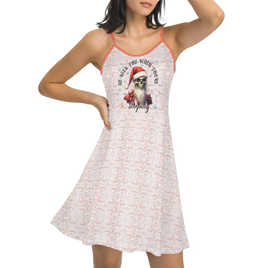 Sleepy Time | Womens Nightie - Adjustable Spaghetti Straps