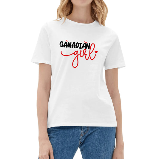 Canadian Girl | Womens 100% Soft Cotton T-Shirt - Comfortable & Fun