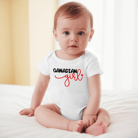 Canadian Girl | Baby Bodysuit – Soft 100% Cotton Romper for Everyday Cuteness