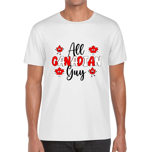 All Canadian Guy | Mens 100% Soft Cotton T-Shirt - Canada Day Tee