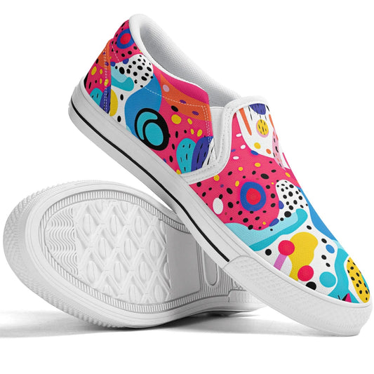 Abstract Chaos | Women's Rubber Slip On Loafers