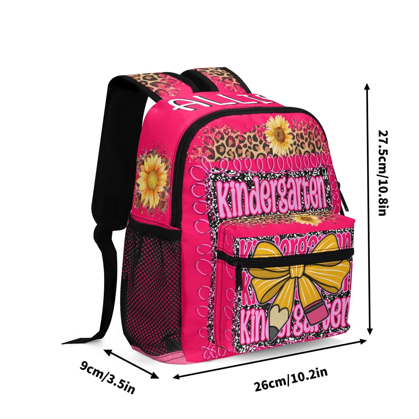 Kindergarten Sunflower Bunny | 11 Inch Cute Backpack - Personalizable