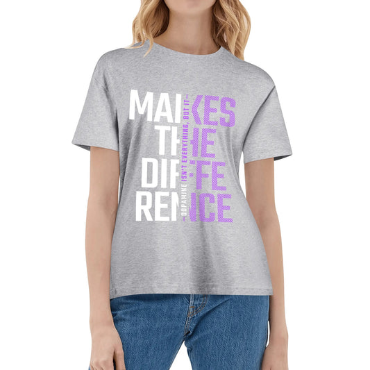 Dopamine Makes The Difference - Purples| Women's 100% Soft Cotton T-Shirt - Comfortable & Fun