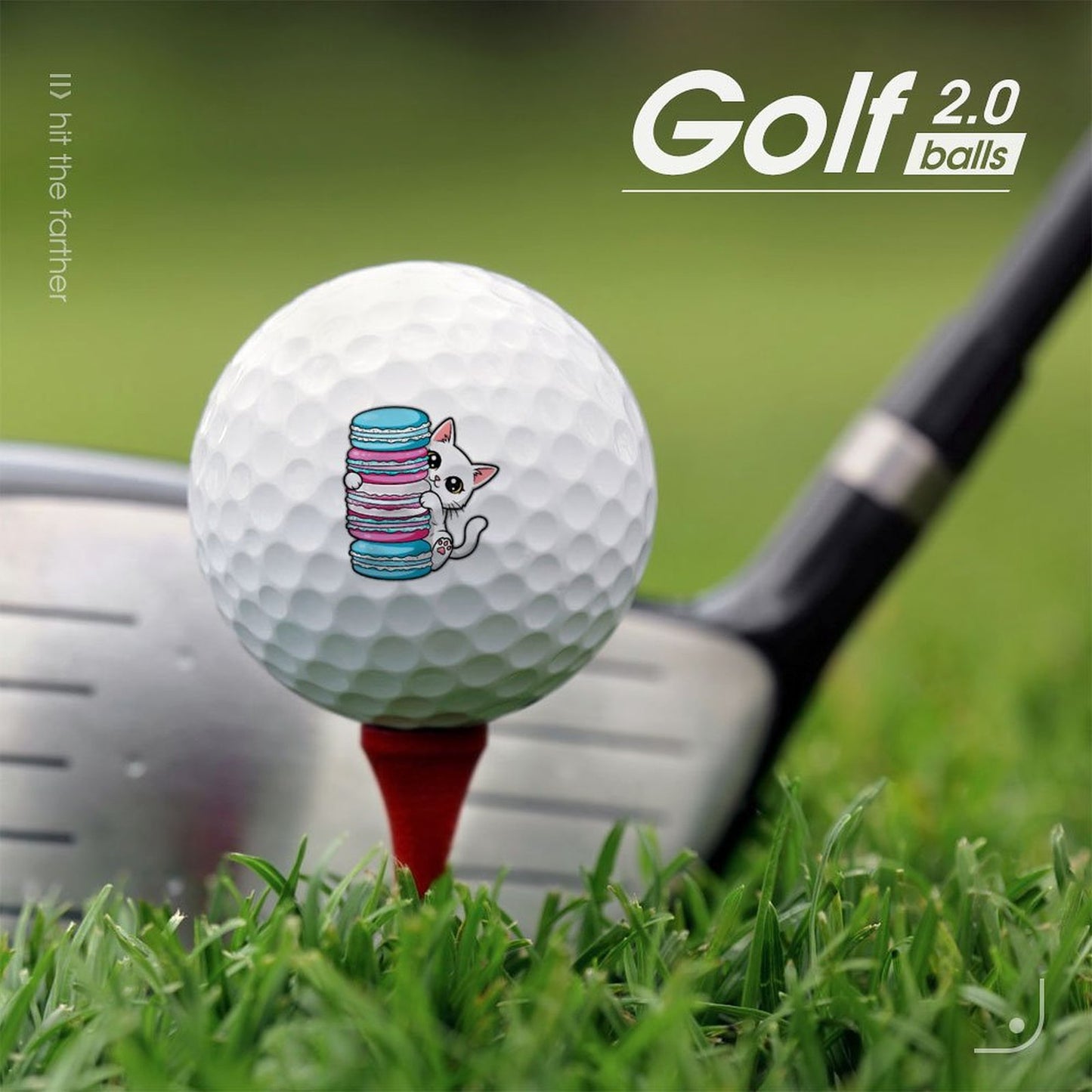Hiding Kitten | Golf Ball - Trans Flag Inspired