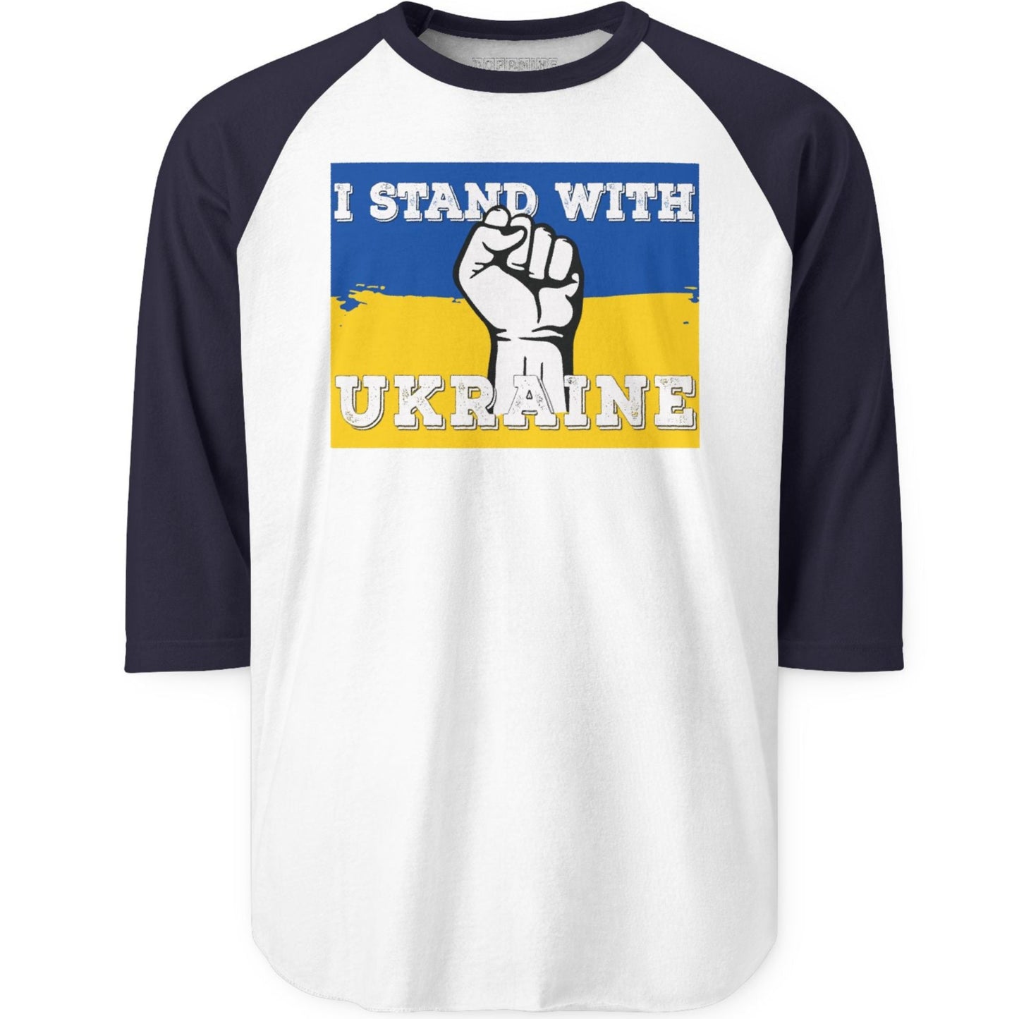 I Stand with Ukraine | Unisex Three-Quarter Sleeve Raglan Shirt