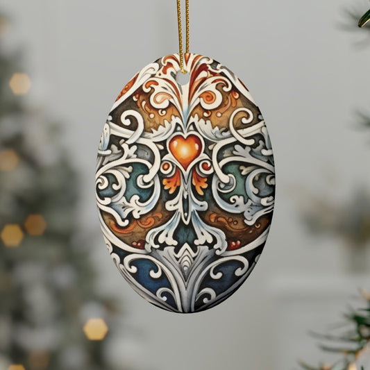 Gold Heart Gem | Ceramic Ornaments (1pcs, 5pcs, 10pcs, 20pcs)