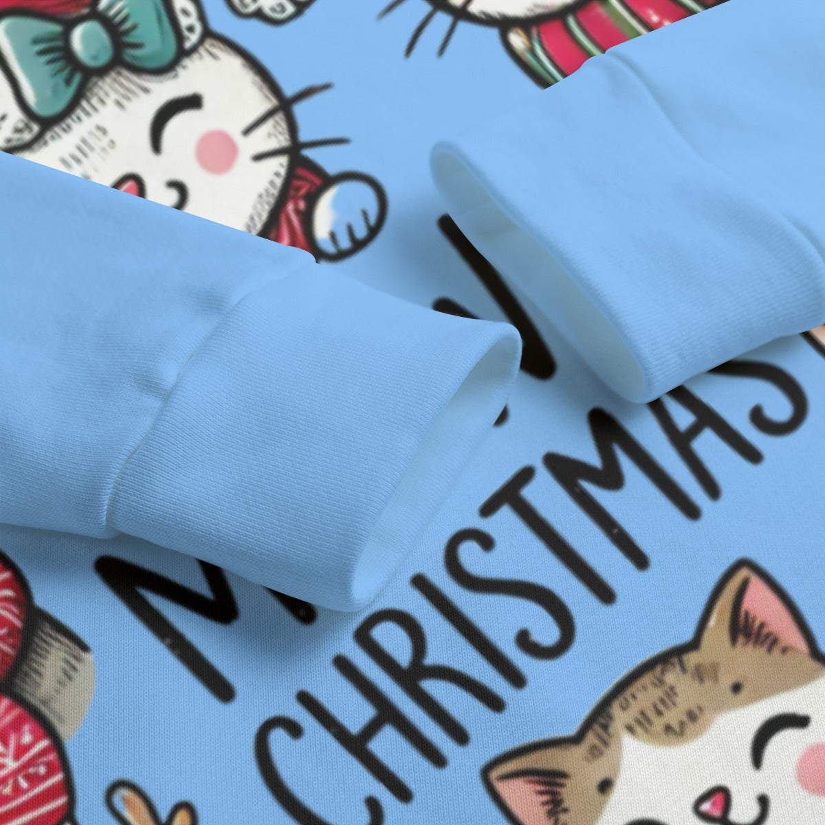 Meowy Christmas | Classic Kids’ Cotton Hooded Sweatshirt - Soft, Warm & Built for Play