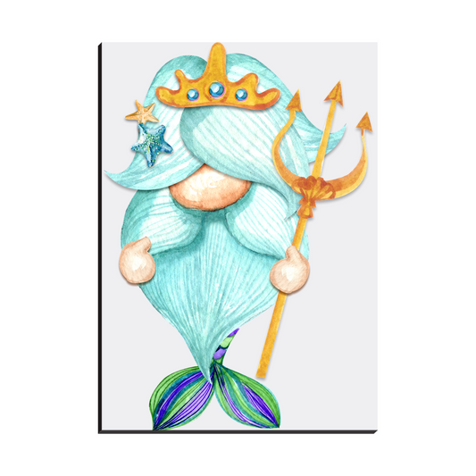 King of the Merpeople | Kid’s Room Easel Back Canvas