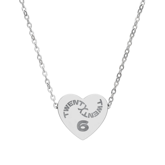 Twenty Twenty 6 | New Year Engraved Heart Necklace