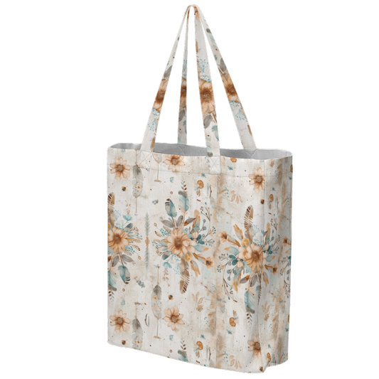 BOHO Design - Large Tote Bag Lined with Inside Pocket