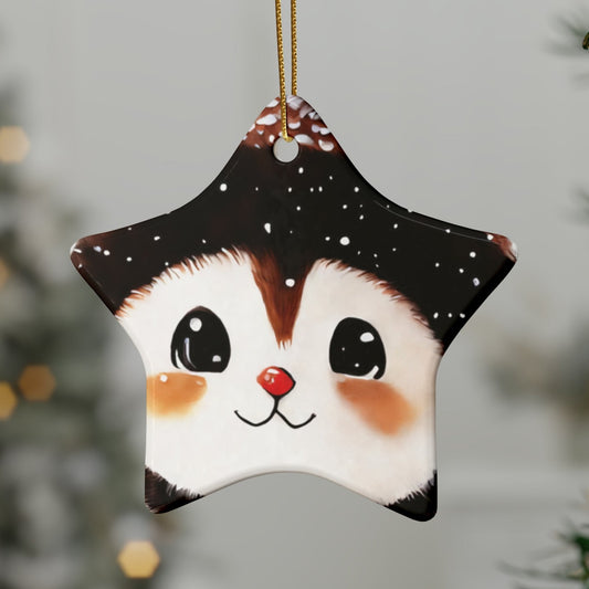 Woodland Creature | Ceramic Christmas Ornaments (1pcs, 5pcs, 10pcs, 20pcs) - 7