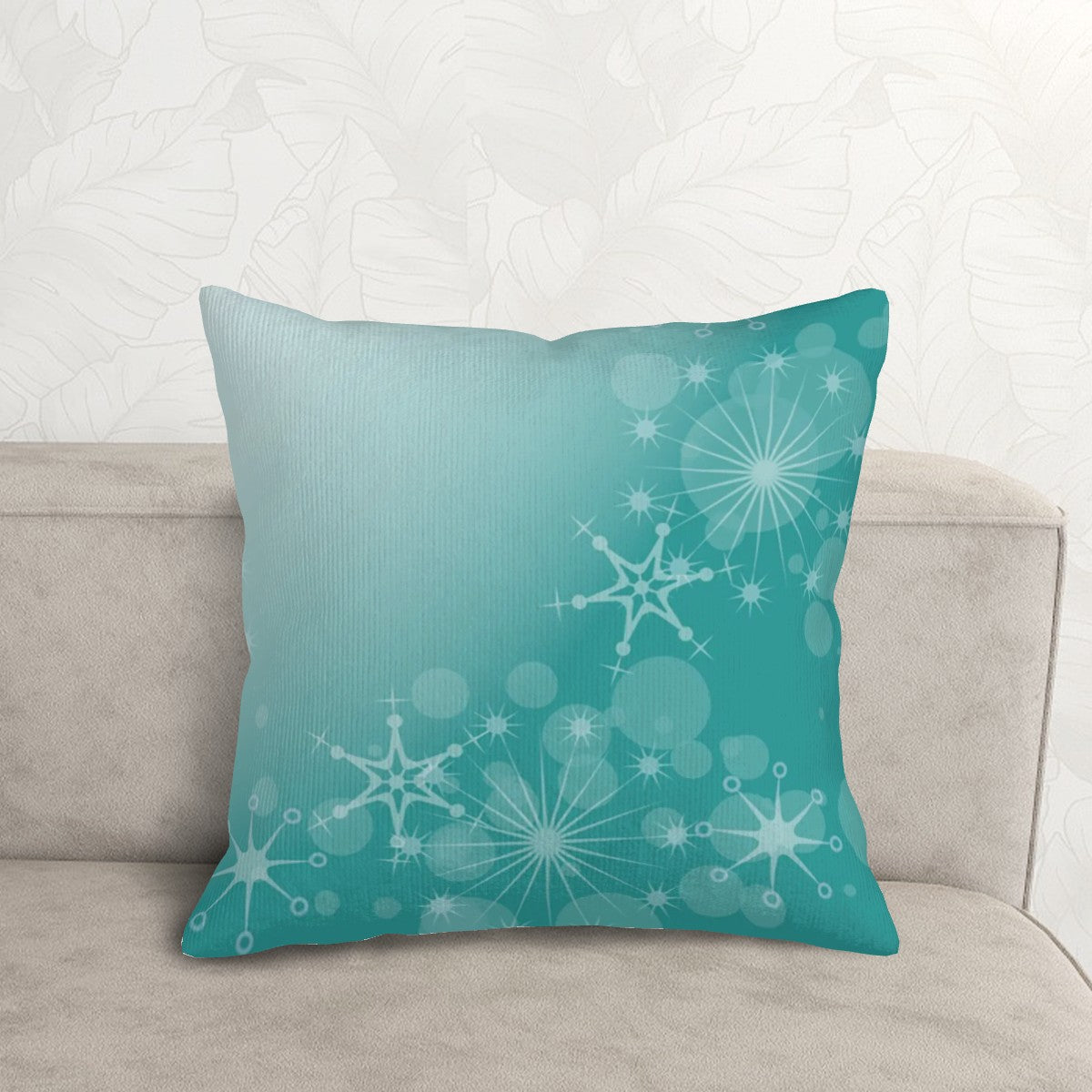 Beautiful Snowflake Scene - Corduroy Throw Pillow Covers with Core (Double-Sided Design)