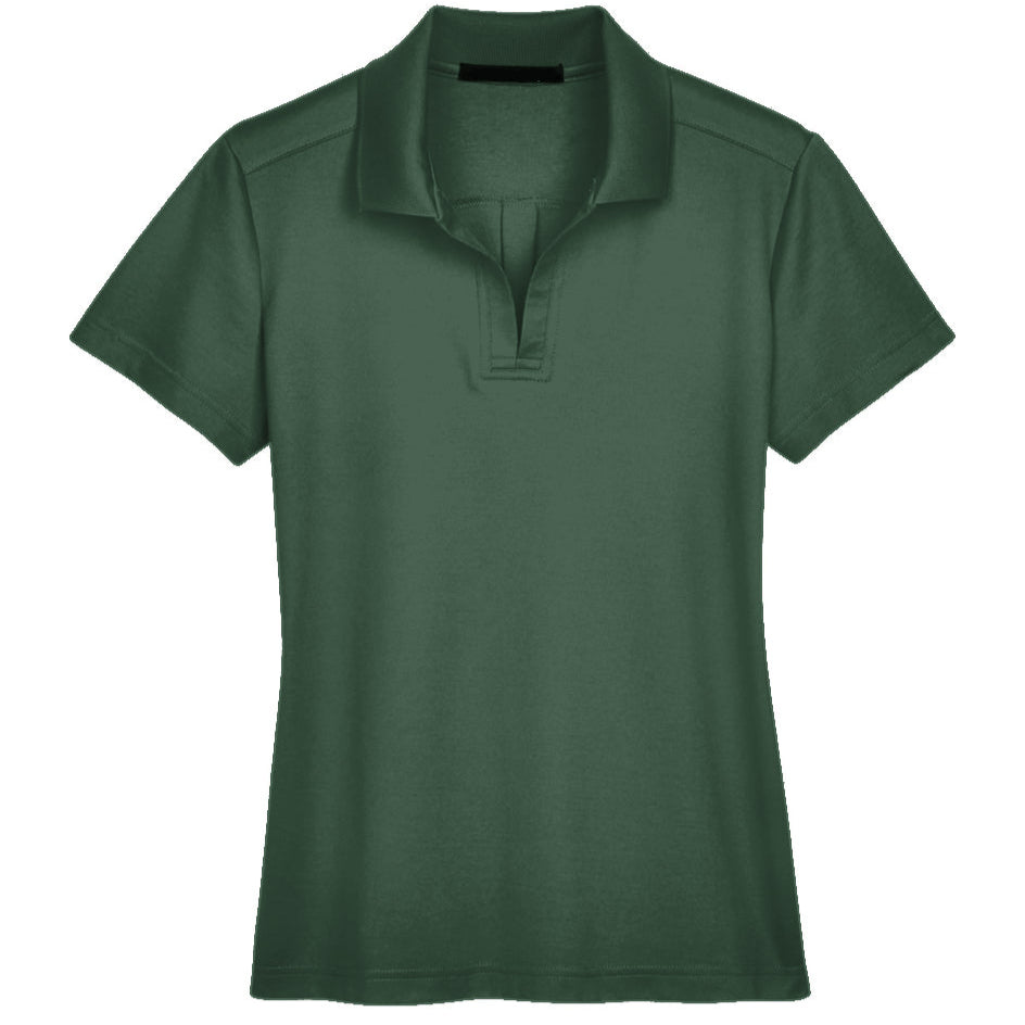 Performance Ladies' Plaited Polo white and forest