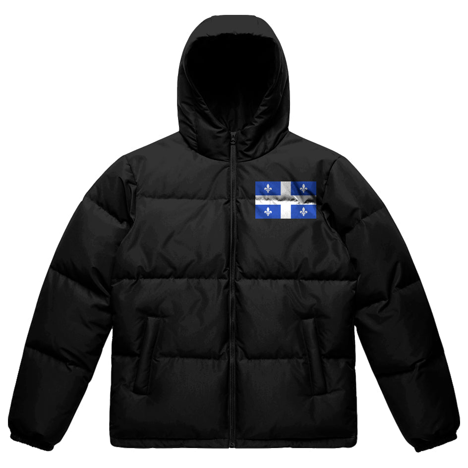 Quebec Flag | Hooded Puffer Jacket