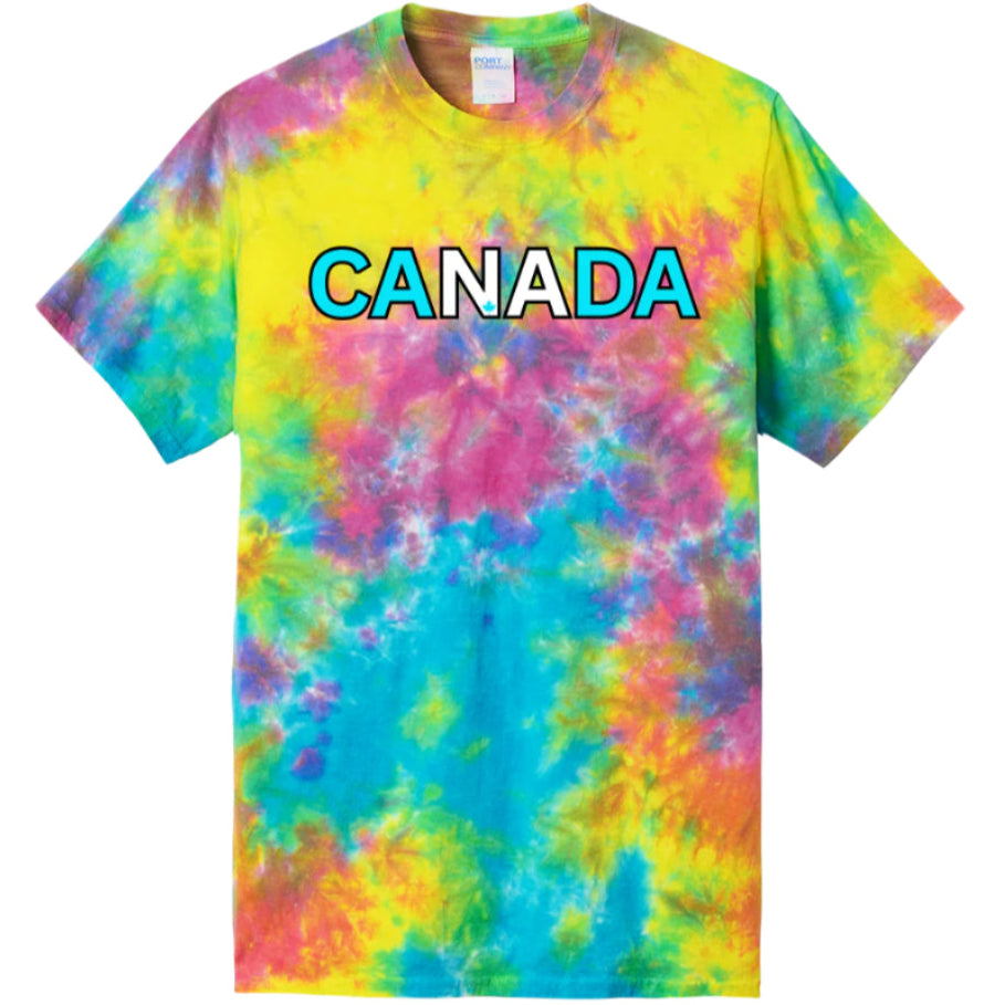 CANADA | Crystal Tie-Dye 100% Cotton T-Shirt – Bold Colour, One-of-a-Kind Style