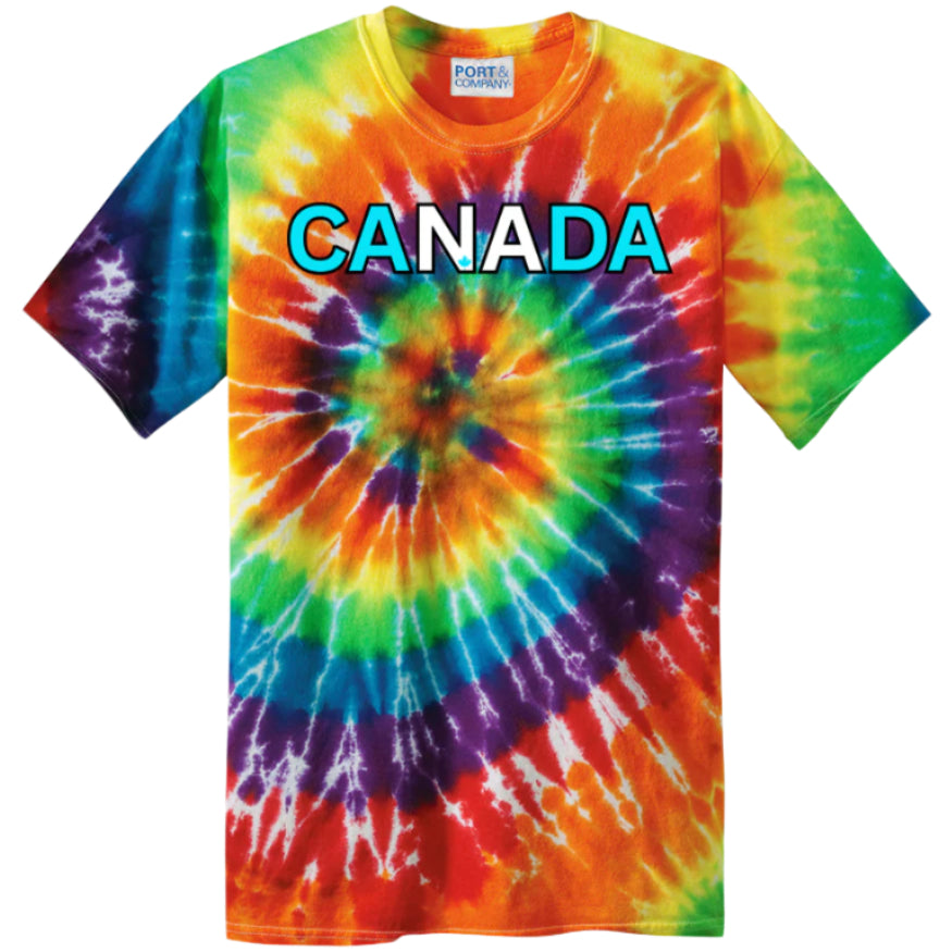 CANADA | Colour-Dripped | Tie-Dye T-Shirt – Every Tee Is a One-Off - Cyan