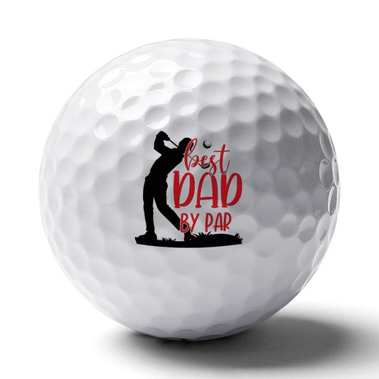 Best Dad By Par | Two-Layer Golf Ball – Fun Gift for Golf Dads