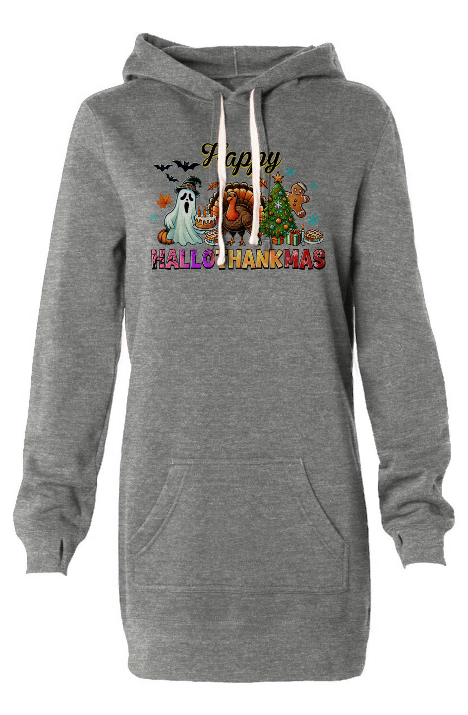 Happy Everything! | Hooded Sweatshirt Dress