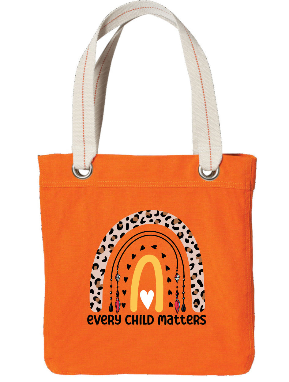 Every Child Matters | Allie Orange Tote - Cheetah Rainbow
