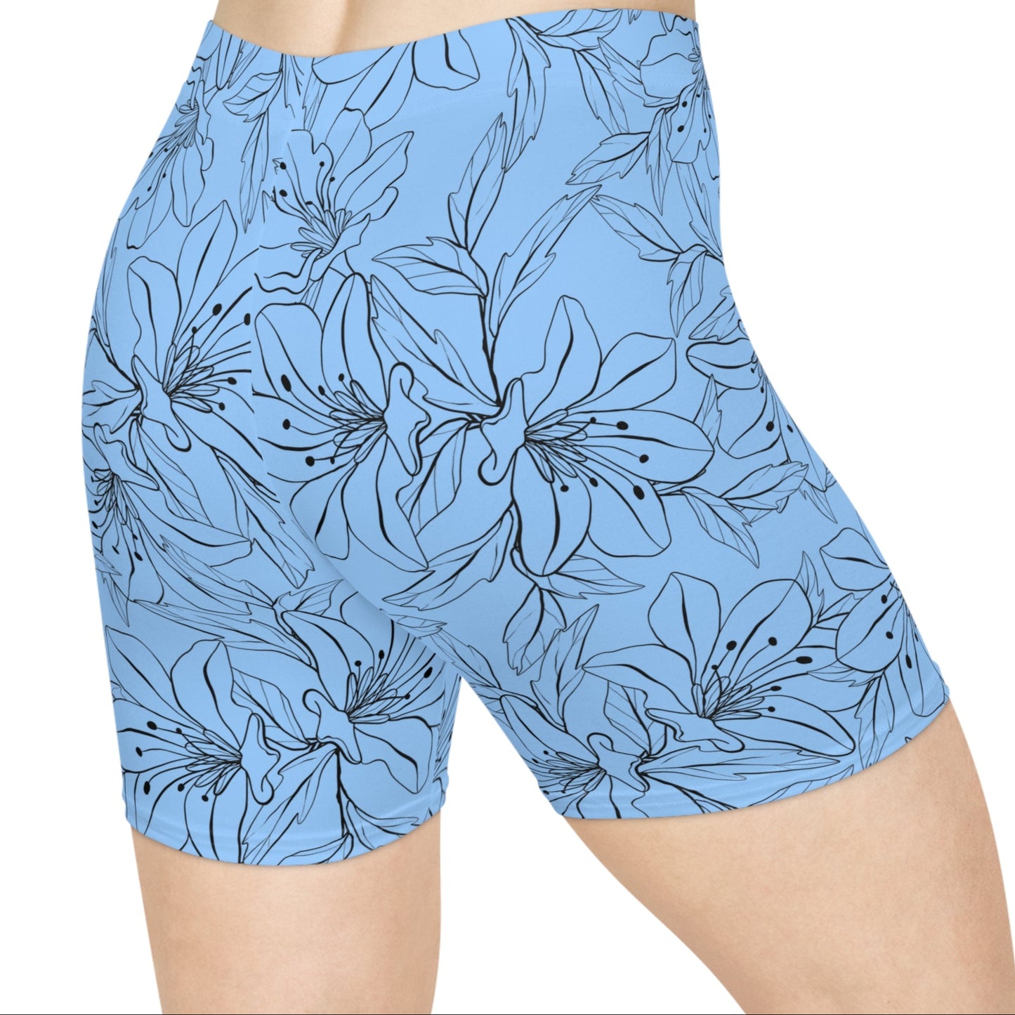 Spring Orchids Collection | Women’s Bike Shorts – Suede-Soft Style for All-Day Comfort