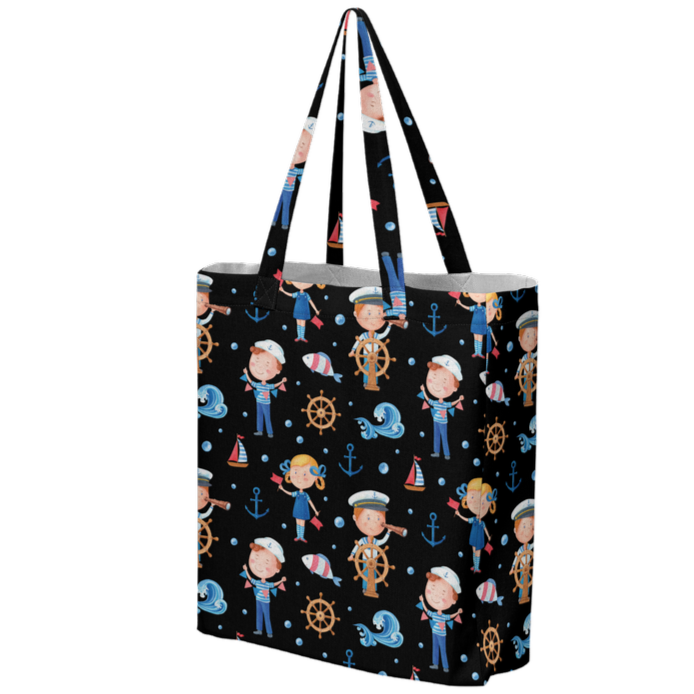Parent's Helper - Navy Sailors | Large Lined Eco Tote Bag with Inside Pocket – Built for Real Life