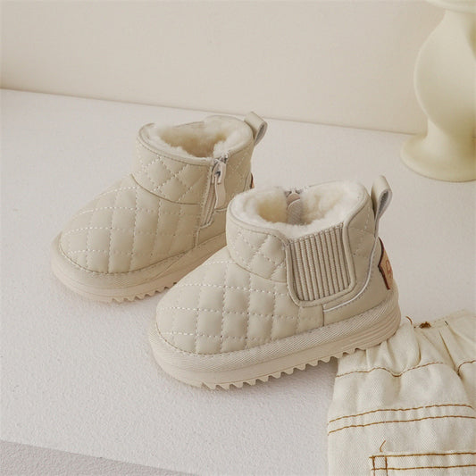 Quilted Winter Booties for Babies & Toddlers – Snug Fit for Cozy Winter Days