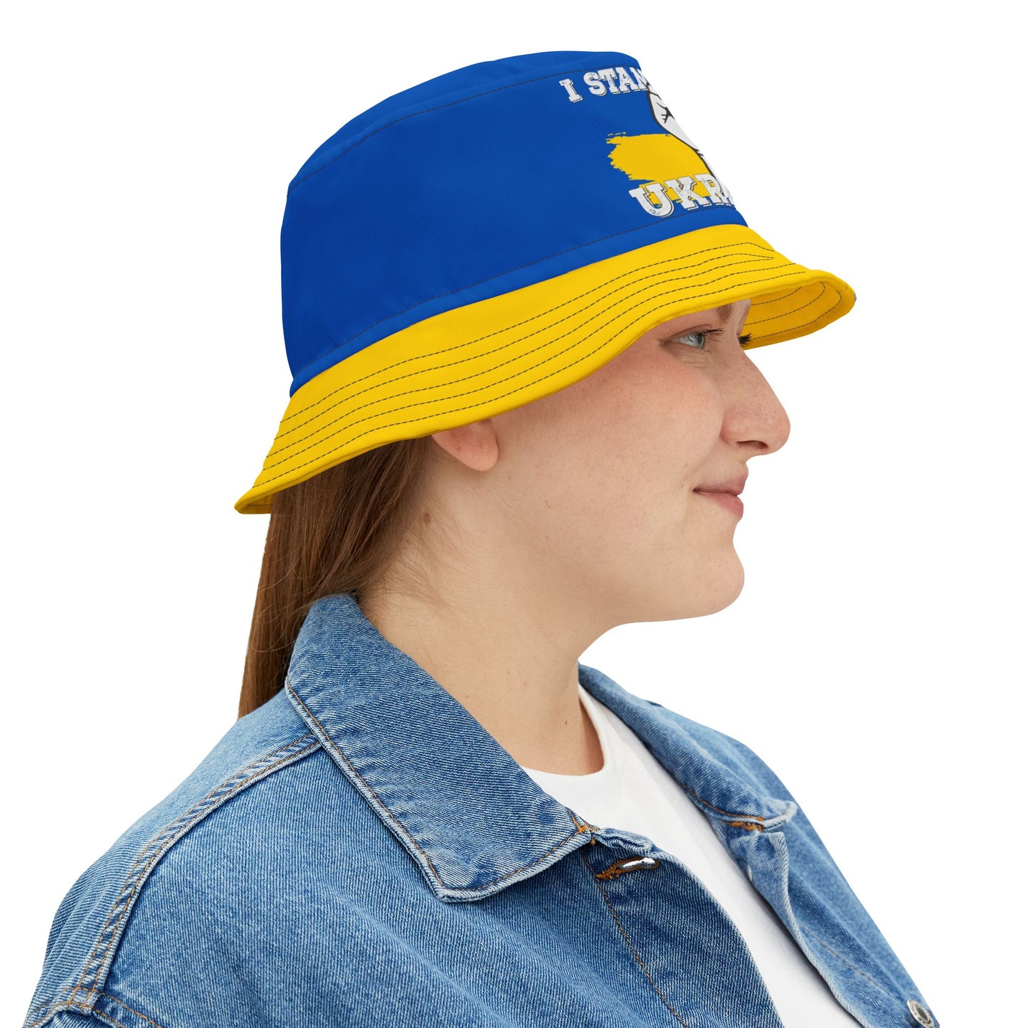 I Stand With Ukraine | Bucket Hat - Ukrainian Flag Colours