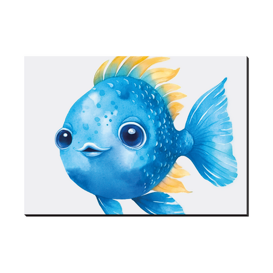 Blue Fish | Kid’s Room Easel Back Canvas