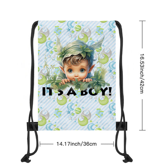 It's A Boy! - Unique Newborn Gift Bag - Drawstring Re-usable Bag