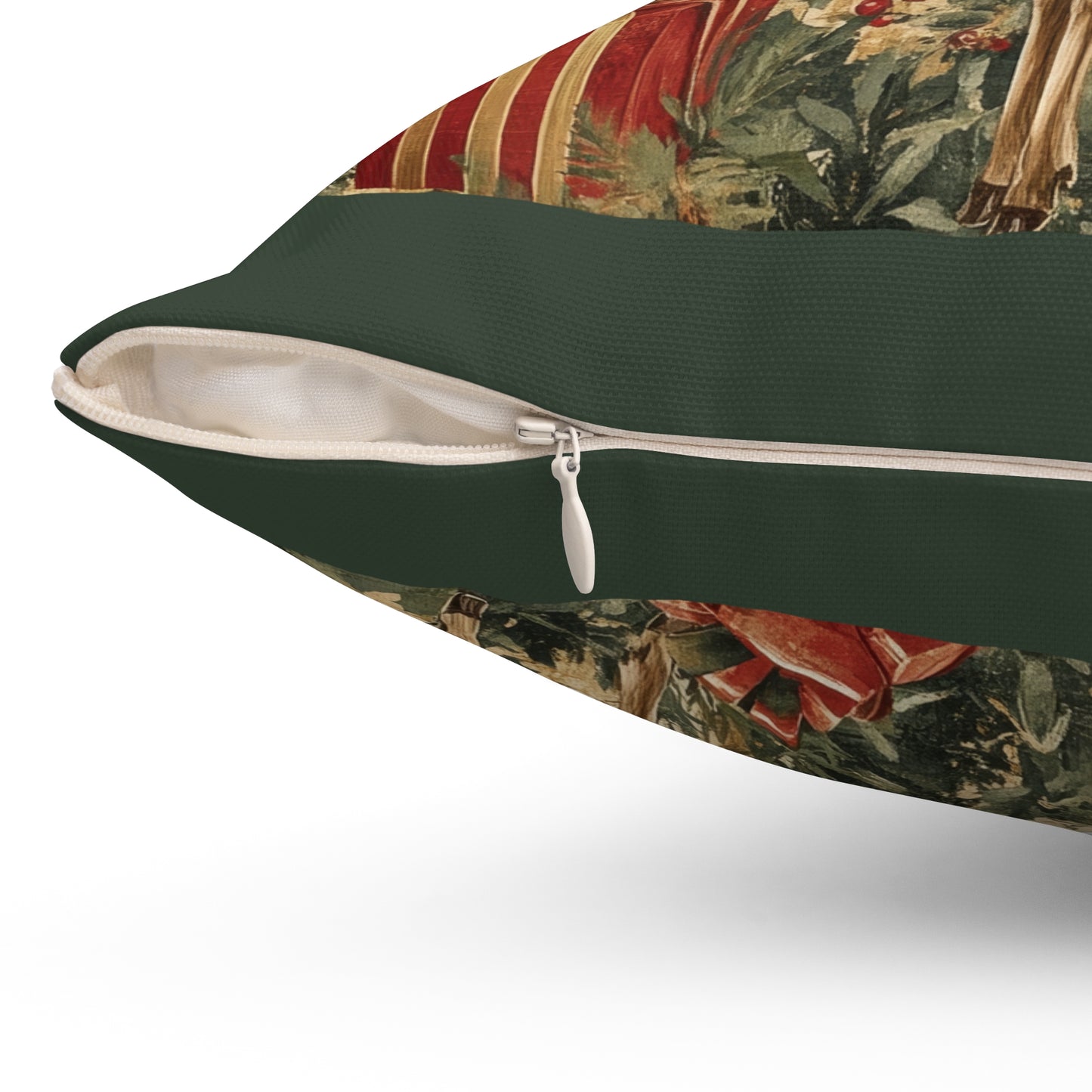 Vintage Deer Heart Holly - Spun Polyester Square Pillow 14x14"