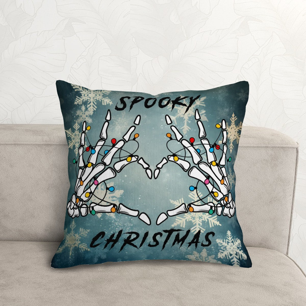 Spooky Christmas - Corduroy Throw Pillow Covers with Core (Double-Sided Design)