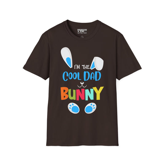 I'm The Cool Dad Bunny | Unisex Softstyle Fun Family Easter T-Shirt GD64000