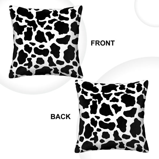 Cow Print - Corduroy Throw Pillow Covers with Core (Double-Sided Design)