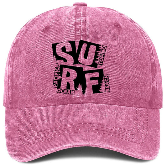 Surf Tofino Beach BC - Pacific Ocean Surfing - Denim Unisex Adjustable Cotton Baseball Cap