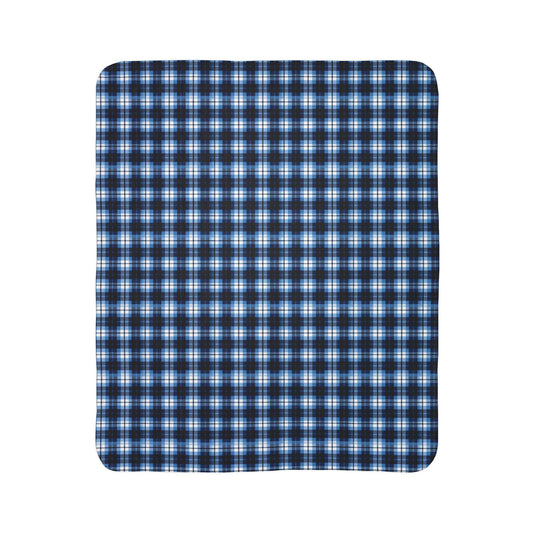 Blue Canadian Tartan - Ultimate Fleece Sherpa Blanket – Soft, Stylish & Ready for Cozy Nights