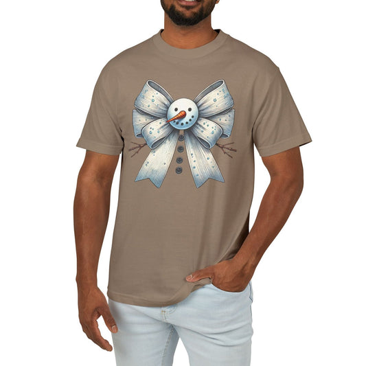 Coquette Snowman - Fun Unisex Garment-Dyed Premium Heavyweight Cotton Tee