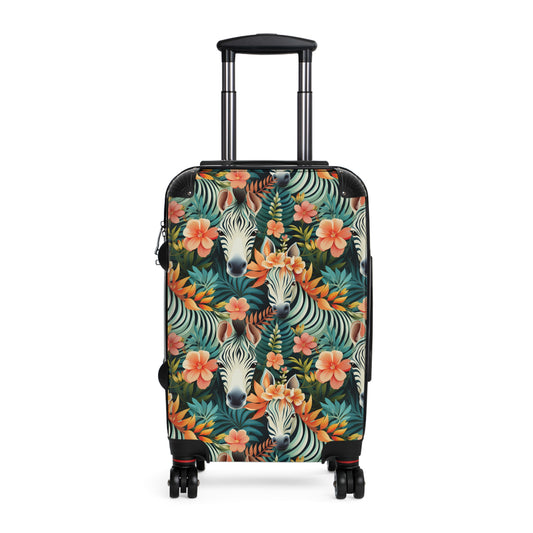 Floral Zebras Suitcases Available in 3 Sizes (Small, Medium, & Large)