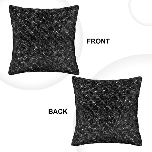 Black Glitter - Corduroy Throw Pillow Covers with Core (Double-Sided Design)