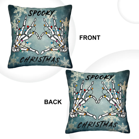 Spooky Christmas - Corduroy Throw Pillow Covers with Core (Double-Sided Design)